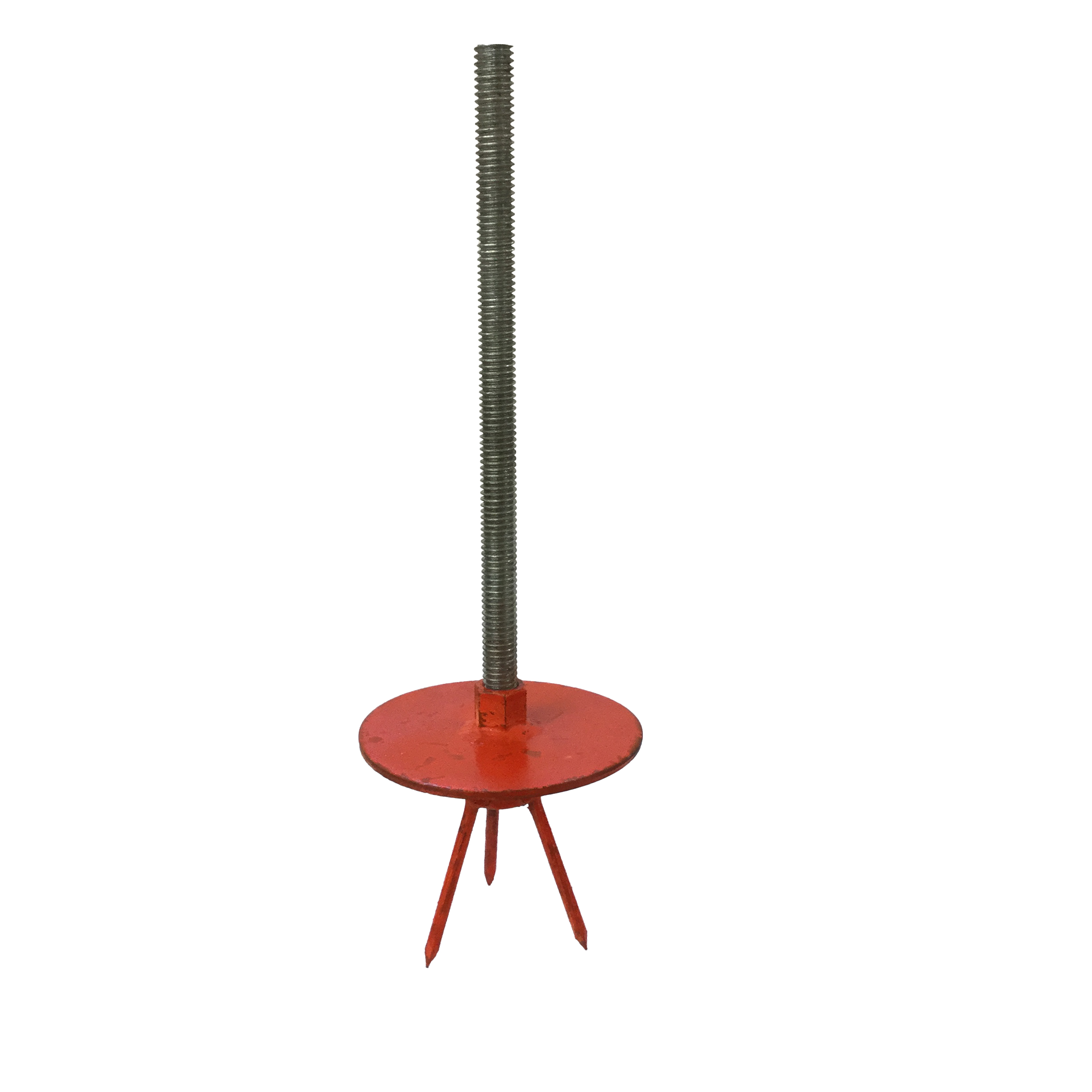 赤い三脚と円盤が付いたポイントレベル本体